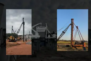 Equipamento de cravação de estacas pré-moldadas